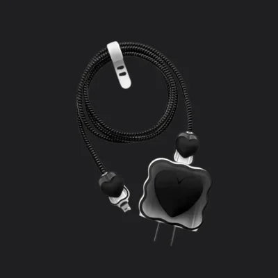 Black Heart Charger Protector